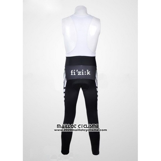 2012 Maillot Ciclismo Cannondale Noir et Blanc Manches Longues et Cuissard